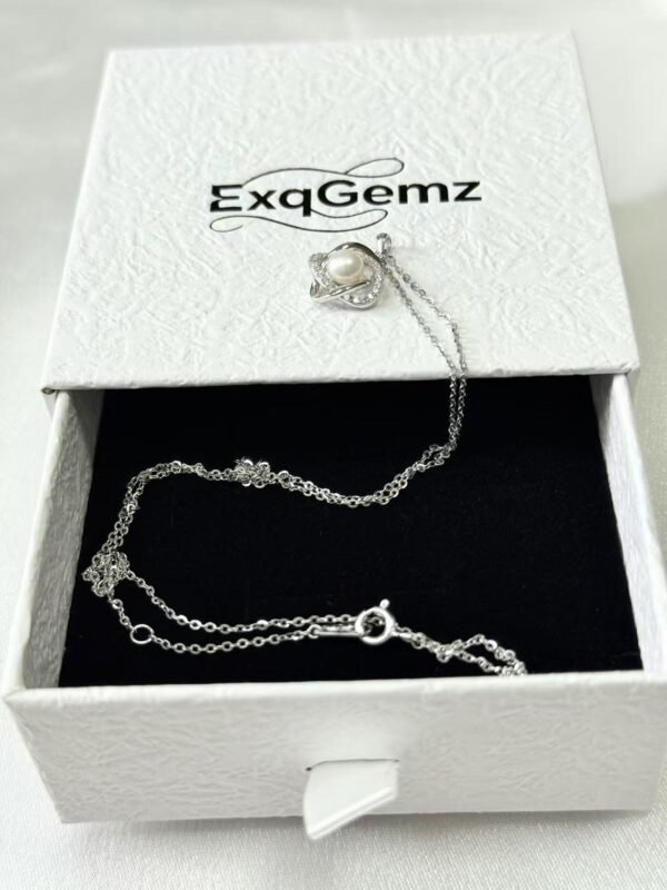 Wanyue Hairpin - Silver - Inlaid Pearl Necklace - Image 3
