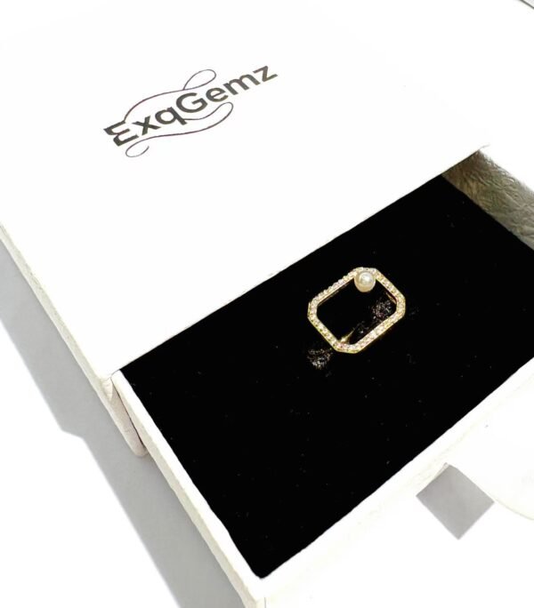 Broken diamond plain gold ring - Image 3