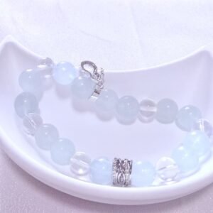 Aquamarine and White Quartz